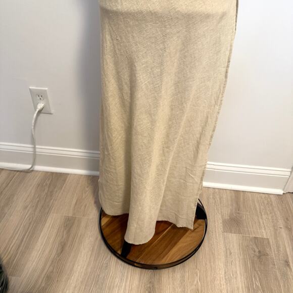 Solid & Striped x Sloane Stephens The Elizabeth Linen Dress Metallic Chrome New - Picture 5 of 13